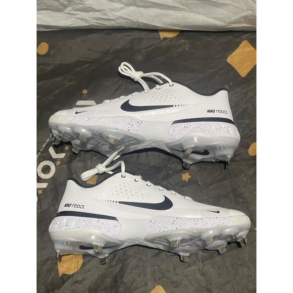 New Men’s 10 Nike Alpha Huarache Elite 3 Low Baseball Cleats CV3552-104 White. main image 6